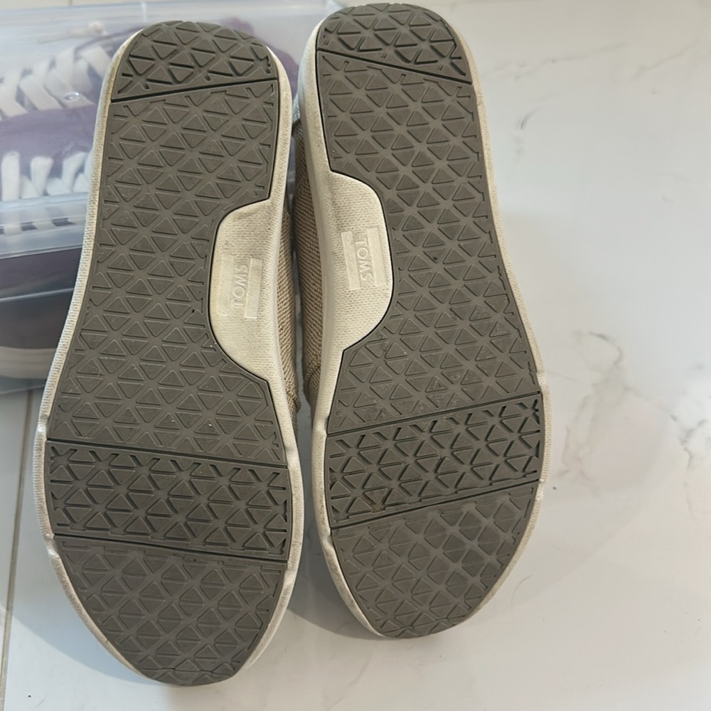 TOMS Del Rey Shoe-Natural Metallic Linen - Picture 3 of 3